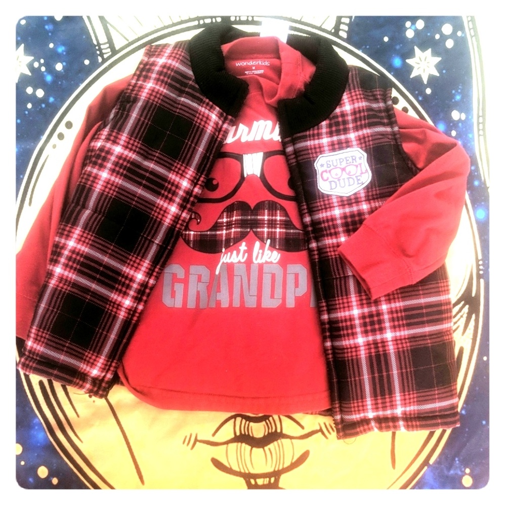 Long sleeve shirt with vest